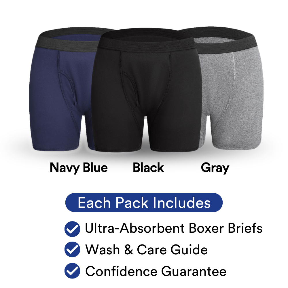 Men’s Ultra‑Absorbent Incontinence Boxer Briefs